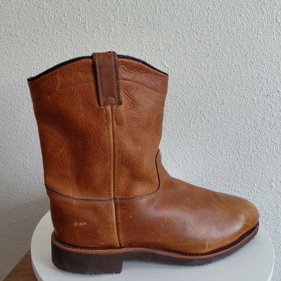 Chippewa Vintage Mens Honey Brown Pull on Leather Boots main image 14